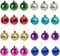 24 Pack Multicolor Mini Ball Ornaments Balls Set of 8 Color 1.2 inches